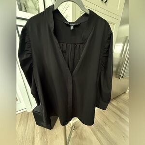 White House Black Market Black Blouse